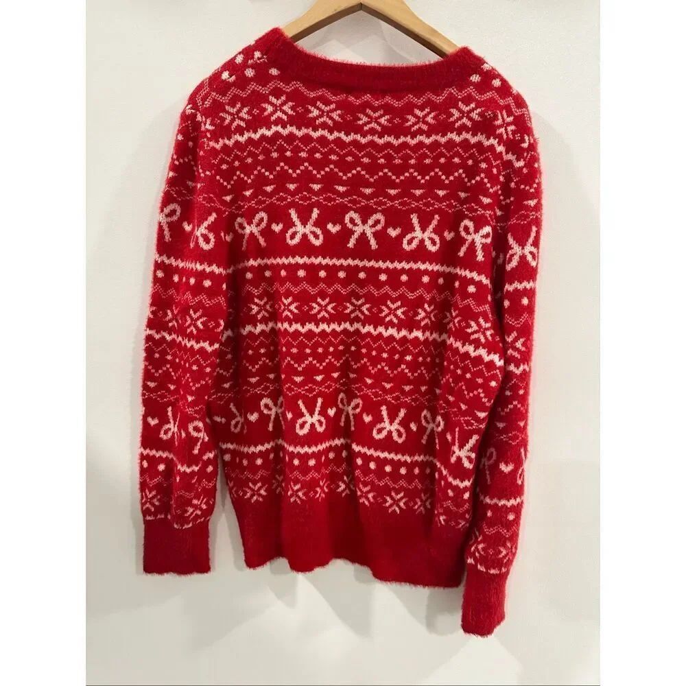 Red Pullover Sweater - Picture 7 of 9